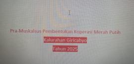 Pra-Muskalsus Pembentukan Koperasi Merah Putih